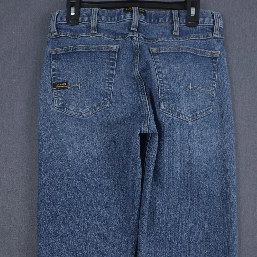 Ariat Rebar M4 Relaxed Bootcut Jeans Mens 32x34 (Fits 31x33) Carbine Blue Denim